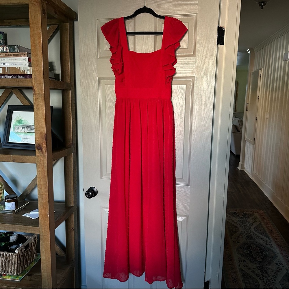 3/$30 Red Backless Maxi Dress